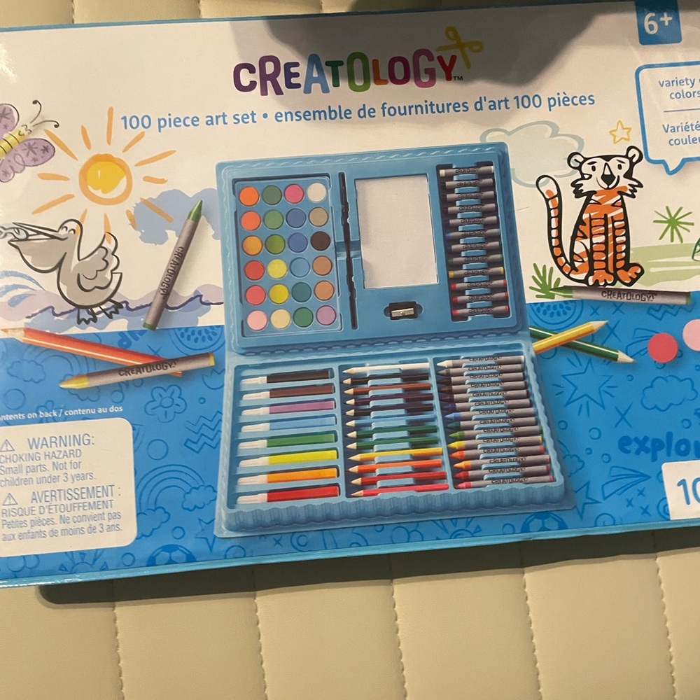 100 piece art set - blue